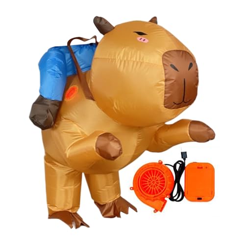 Generico Disfraz hinchable - Disfraz hinchable de Capibara para Halloween | Cabalgata sobre cosplay para niñas, hombres, mujeres, chicos, carnaval, encuentros de mascaradas, desfiles, disfraces de