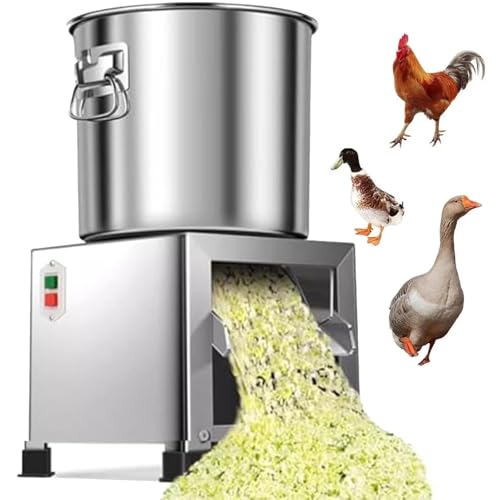 Image of AWAYDD Commercial Vegetable Slicer Small Household Breeding Crusher, 1800w Electric Cutter, 3500 RPM, Stainless Steel Processor,for Farms, Livestock, Pastures