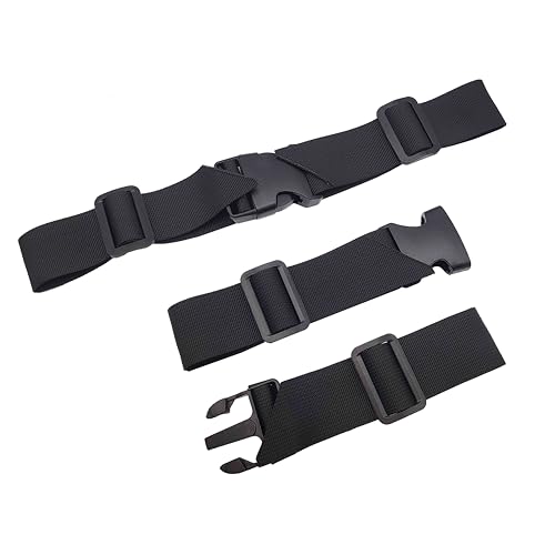 Surriba Correa para el pecho, accesorios para mochila, 3,8 cm, mochila escolar, bolsa de reequipamiento para niños y adultos, bolsa de montaña, más fuerte (negro)