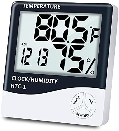 Syagain Digital Hygrometer Indoor Thermometer, Humidity Gauge Indicator Room Thermometer, Accurate Temperature Humidity Monitor Meter๏ผBlack๏ผ