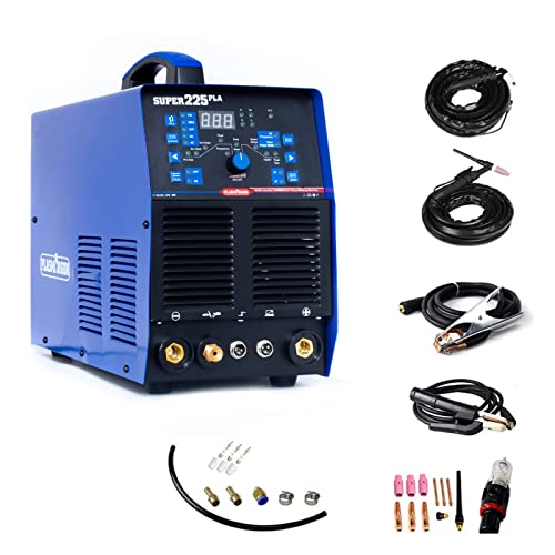 PLASMARGON SUPER225PLA Schweißgerät+Plasmaschneider 7 in 1 200A AC/DC TIG/MMA/E-Hand/STICK PLUSE Multifunktions-Schweißgerät, 50AMP Plasmaschneider CUT Schweißer 2T/4T Aluminium-Schweißgeräte Cover