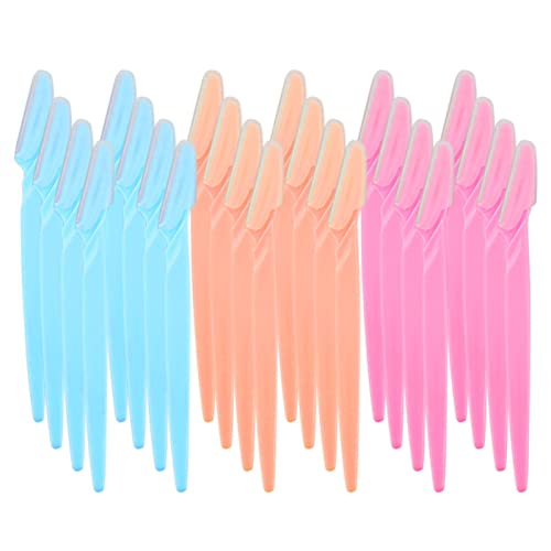 24 Pièces Rasoirs À Sourcils Rasoir Visage Pour Femmes Et Hommes Visage Détachants De Cheveux (24PCs)