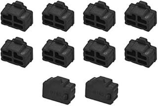 sourcing map 10pcs RJ45 Silicone Protectors Ethernet Hub Port Anti Dust Cap Cover 12mmx8.3mm Black