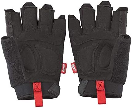 Milwaukee Unisex Milwaukee 48229743 Fingerless Gloves Extra Large Size 10 , Red, 2 Count Pack of 1 UK