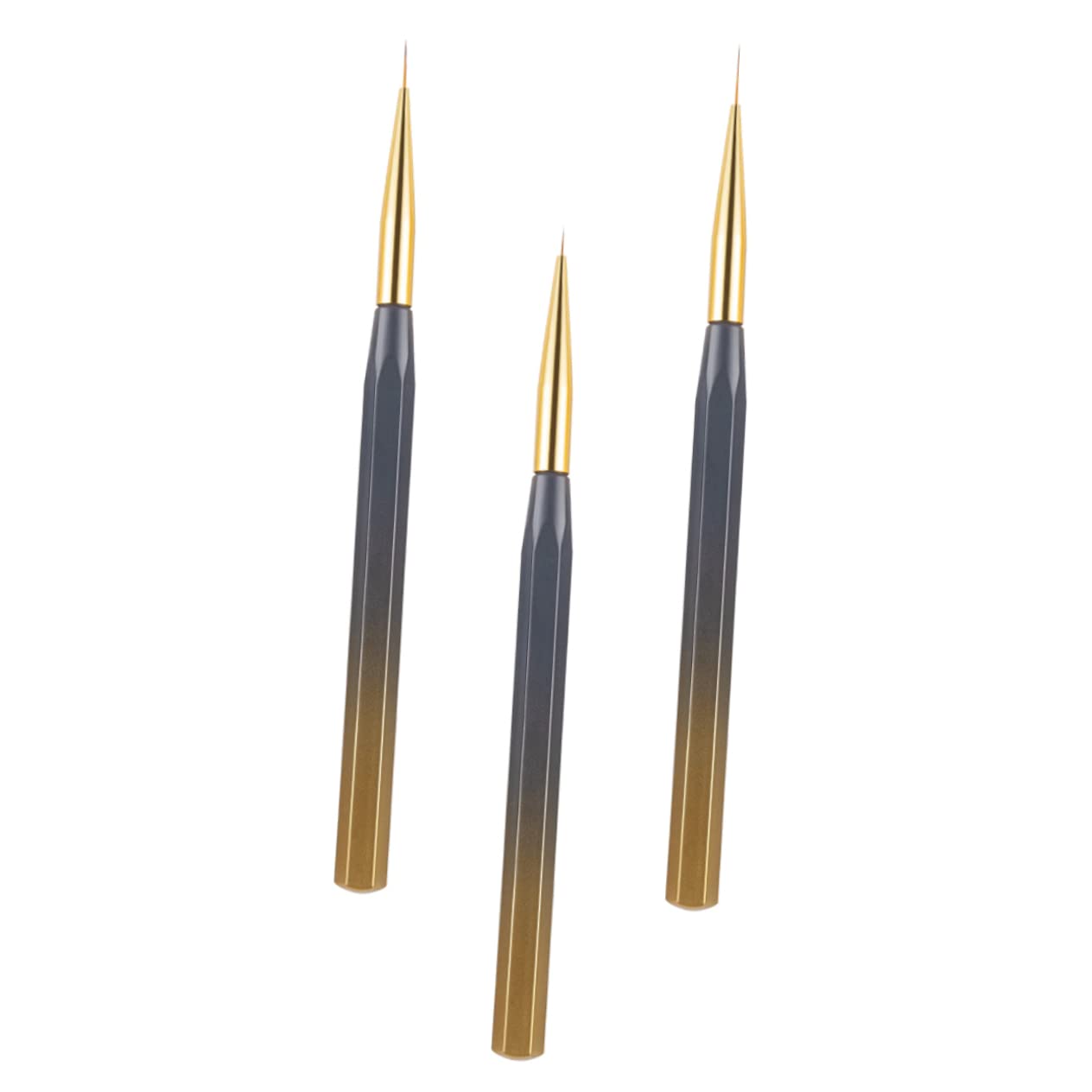 minkissy 15pcs Nail Art Liner Brush Nail Art Tools for Women Lightweight Easy to Hold for Gel Polish Lines Flowers Creation