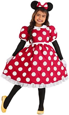 Disney Deluxe Minnie Mouse Costume for Girls, Minnie Halloween Dr...