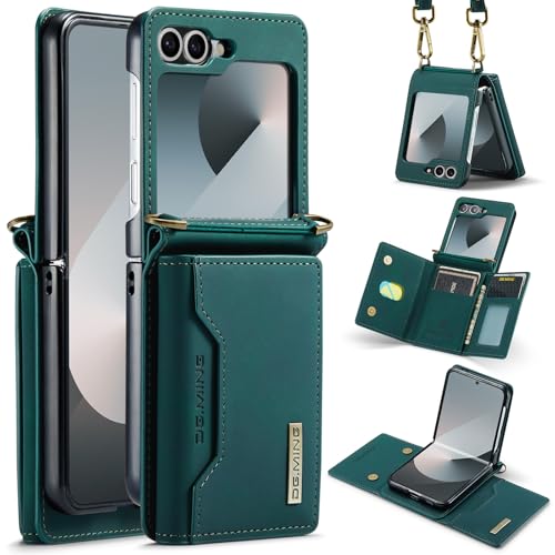 Étui Samsung Galaxy Z Flip 5 antichoc en cuir avec porte-carte et boucle
