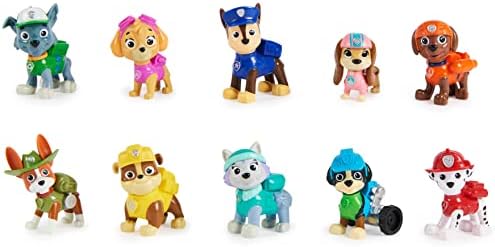 Paw Patrol, 10th Anniversary, All Paws On Deck Toy Figures Gift Pack with 10 Collectible Action Figures, Kids' Toys for Ages 3 and up