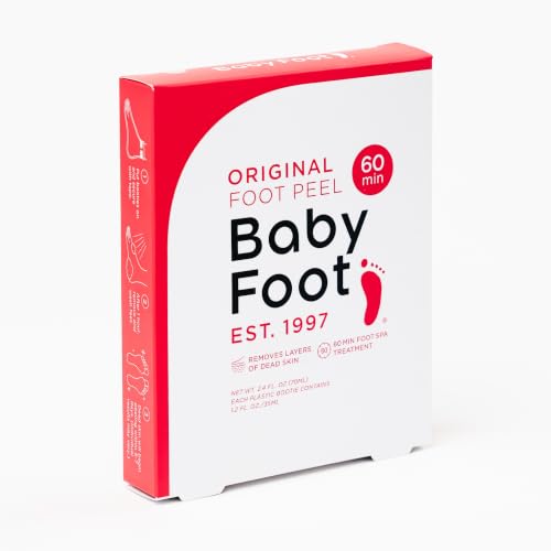 Baby Foot Original Exfoliation Foot Peel - For Rough Cracked, Dry Feet, Dead Skin Removal - Foot Peeling Mask for Baby Soft Feet - Spa Experience at Home & Gift Ideas - Lavender Scented