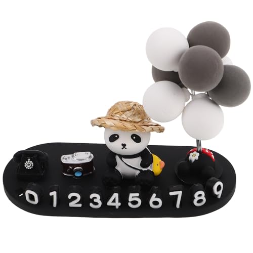 Placa de aparcamiento con diseño de panda adorable infantil para salpicadero de coche
