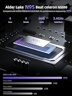ACEMAGIC PC Portatile 8GB DDR4 RAM 256GB SSD,Alder Lake-N97【Battere N4000/N5095,Fino a 3.6Ghz】 Notebook,15.6" Full HD Computer portatile 2.4G/5G WiFi,BT5.0,Type_C, USB3.2,HDMI Ufficio(Grigio) 2025