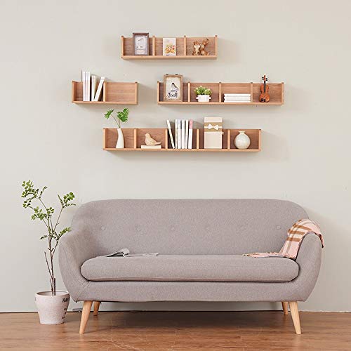 Teerwere Floating Shelf Wall Mount Rustic Floating Shelves Wall Mounted Wood Wall Shelves Set Of 3 For Bedroom Living Room Hanging Wall Frame Swing Storage Rack (Color : Beige, Size : 91X16X16Cm) #TOP3