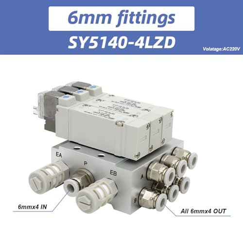 Électrovanne combinée SY5140 vanne commande cylindre 6mm - 3