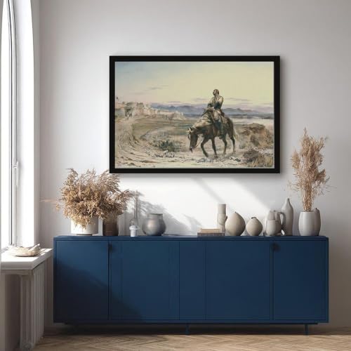 Toile tendue Restes d'une armée : tableau mural avec cadre à suspendre sans reflet