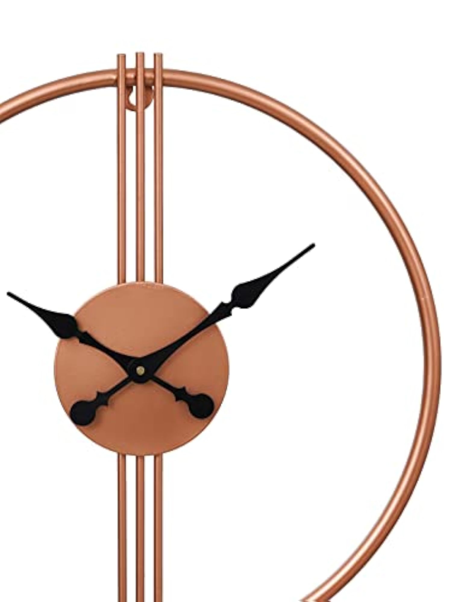 Decorative Round Metal Case Black Needle Wall Clock