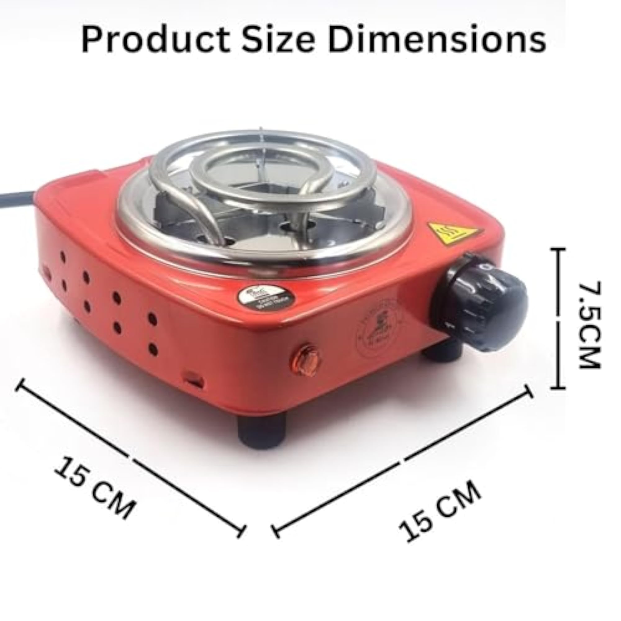 500W Electric Charcoal Burner Hot Plate, Portable BBQ