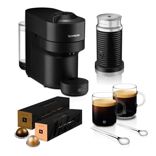 Nespresso Vertuo Pop Barista Coffee Machine Bundle by De'Longhi, Compact Footprint, Starter Kit Includes Coffee Capsules, Mugs, Milk Frother And Spoons, ENV90.B+Caps