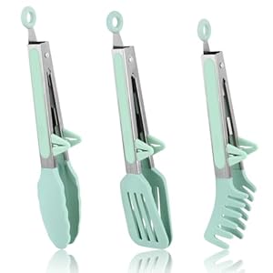 Lwmtt Küchenzange 3 Stück Silikon Grün HY