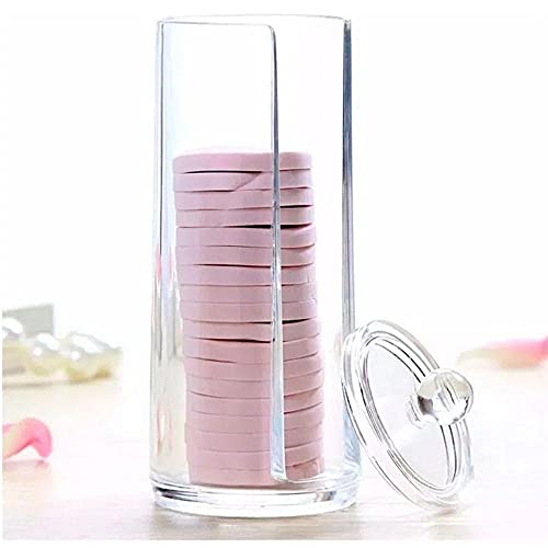 Porta Algodão em Acrílico Organizador Limpeza Maquiagem