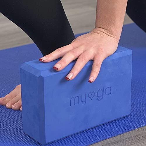 Myga Foam Yoga Block - High Density EVA Foam Yoga Brick, Lightweight Odour Resistant Moisture Proof Pilates Block, 6 Colours to Choose - 23 x 8 x 15cm