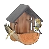 Vogelfutterstation – Vogelfutterspender für den Außenbereich, Wandhalterung, wetterfestes Futterwerkzeug, Balkon, Vogelfutterspender zum Beobachten von Futtermitteln, Haustiervoliere, Finken für