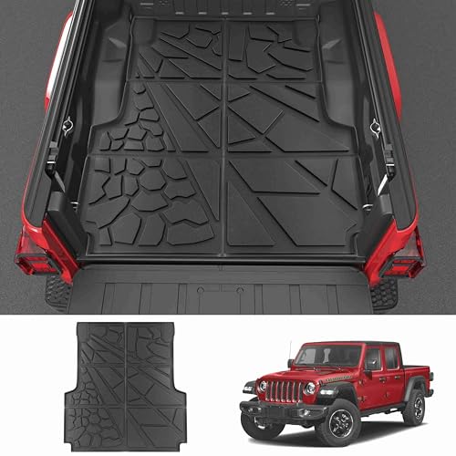 KARPAL 5 FT Truck Bed Mat for Jeep Gladiator 2020-2026 All Weather TPE Truck Bed Mat Cargo Liner Trunk Accessories for Gladiator JT