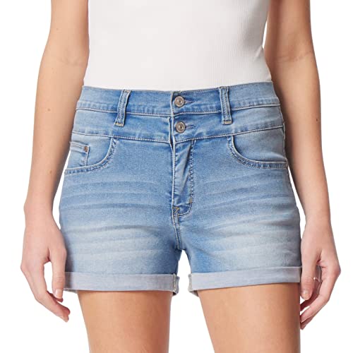 Wallflower Women's Size Sassy Denim Shorts High-Rise Insta Soft Juniors (Standard, Marlow, 18 Plus #TOP7