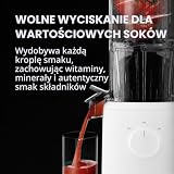 Hurom H310A wyciskarka wolnoobrotowa do owoców/warzyw, wyciskanie na zimno, kompaktowy rozmiar, funkcja robienia lodów, silnik indukcyjny bezszczotkowy , szybkie i łatwe czyszczenie, wysoka wydajność soku, nie zawiera BPA (biała)