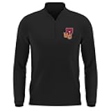 Official NCAA Collegiate Men's Active Sport Quarter Zip Pullover, Left Chest Logo Charcoal Collection
