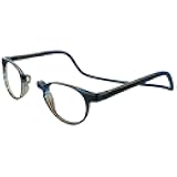 Clic Magnetic Reading Glasses for Men or Women, Soft Foldable Band, Computer Readers, Taku (S-XL, Blue, 1.50 Magnification)