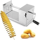 Stainless Steel Twister Curly Spiral French Fry,Cutter Machine - Manual Vegetable Slicer for Tornado Potatoes and Snacks (Pack Of 1)