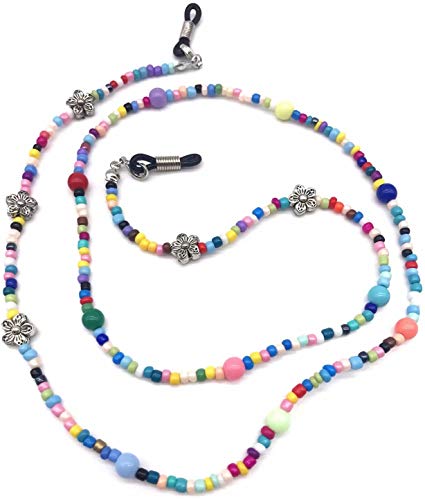 Lady Seven Colorful Beaded Eyeglass Holder for Women (Color 1)