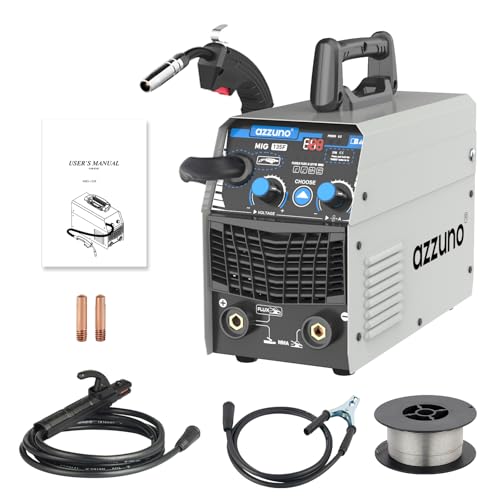 Image of AZZUNO 135 Amp MIG Welder, 3 in 1 Multiprocess Welder 110V Flux Core Welder Flux MIG/Lift TIG/Stick Welding Machine Synergic Control IGBT Inverter Welder (volts, 110)