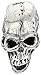 Shipwreck Beads Pewter Large Hole Skull Bead Charm, Silver, 5 by 13mm, 3-Piece