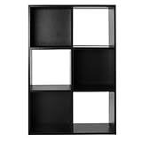 Giantex Black 6-Cube Organizer Storage Shelf Bookcase Home Office