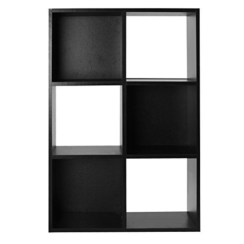 Giantex Black 6-Cube Organizer Storage Shelf Bookcase Home Office