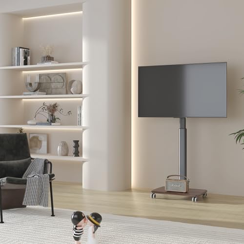 Vermars Rolling TV Stand for 32 to 43 55 65 75 85 Inch TVs, Corner TV Floor Stand, Universal Portable Mobile TV Cart on Wheels, Small TV Stand for Bedroom, Living Room, Conference Room (Black) by Vermars - Image 8