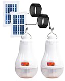Klaright 5W Solaire Alimenté LED Shed Ampoule, Lampes de Travail USB Portable...