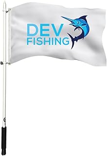 43" Boat Flag Pole with Top/ Rocket Launchers Rod Holder for Boats