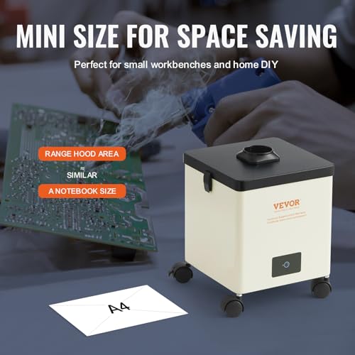 Miniatura 6 de Vevor Aspirador De Vapor De Soldadura Ventilador De Trabajo De 100 W Filtro De 3 Capas 240 M H Absorbente De Humo Para Soldadura Compacto Para Reparación De Teléfonos De Soldadura Diy Impresión 3d