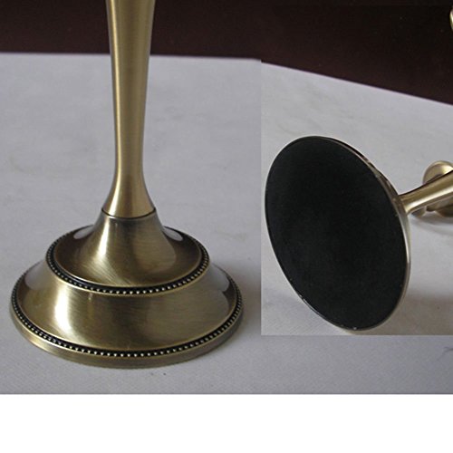 Kingfom Antique Style Metal Pillar Candelabra Wedding Gift Centerpiece Chic Decor Candle Holders Bronze (3 Candle Holders) #TOP2