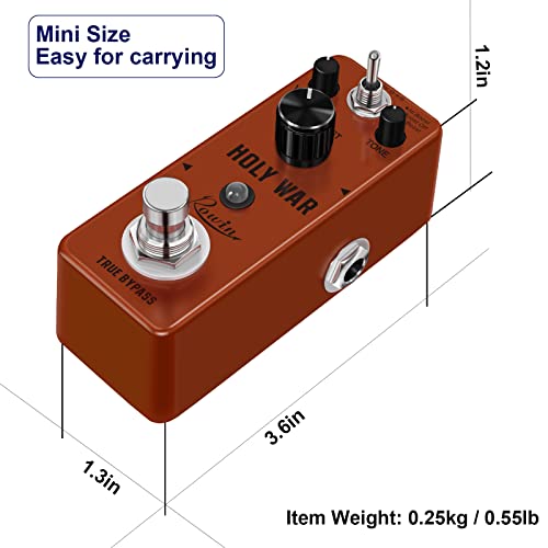 Rowin Analog Heavy Metal Distortion Pedal For Guitar True Bypass #TOP4