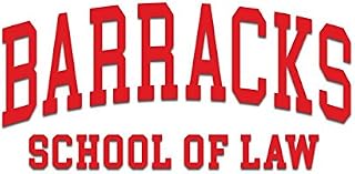 Barracks School of Law Decal (Red, 10-Pack (Save 20%))