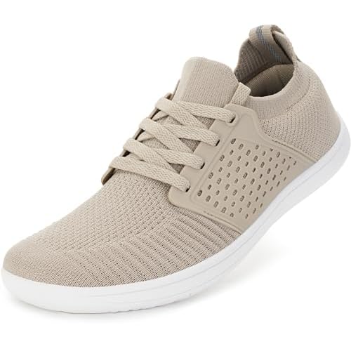 WHITIN Women's Barefoot Trail Running Shoes Size 9 Zero Drop Cross Trainer Female Treadmill Minimal Antislip Workout Sneakers Footwear Taupe 40