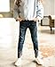 Flyswiner Girls Fashion Skinny Fit Jeans Distressed Ripped Hole Cute Denim Pants Jegging 140