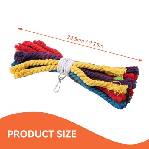 23.5cm / 9.25inch Bird Rope Swing Toy, Parrots Chewing Toy - Image 3