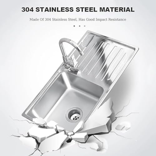 Bac à lessive extérieur autoportant simple en inox pour la cuisine - 2