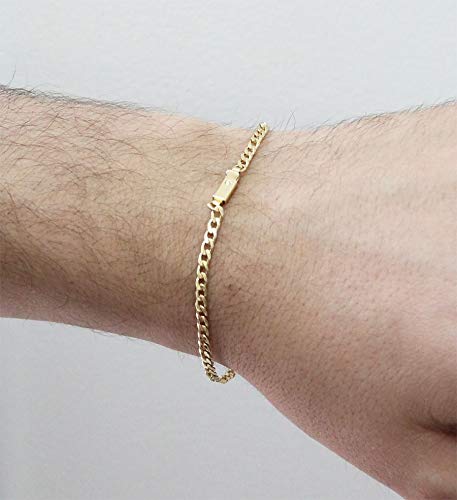 Pulseira Grumet 3mm Folheada a Ouro 18k Fecho Gaveta