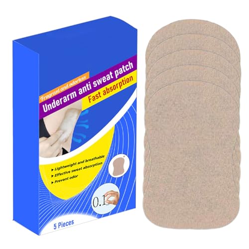 Almohadillas para el sudor de las axilas, Almohadillas para el sudor invisibles para las axilas | 5 almohadillas para el sudor eficaces,Reduce el olor Protector ligero contra el sudor Comodidad para h