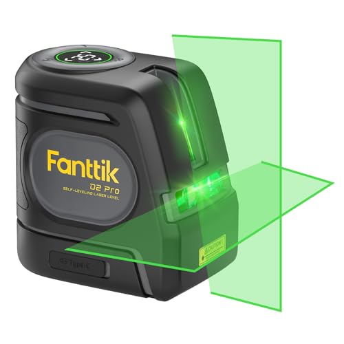 Fanttik D2 PRO Selbstnivellierend Kreuzlinienlaser mit LED-Bildschirm, 130° Vertikale...
